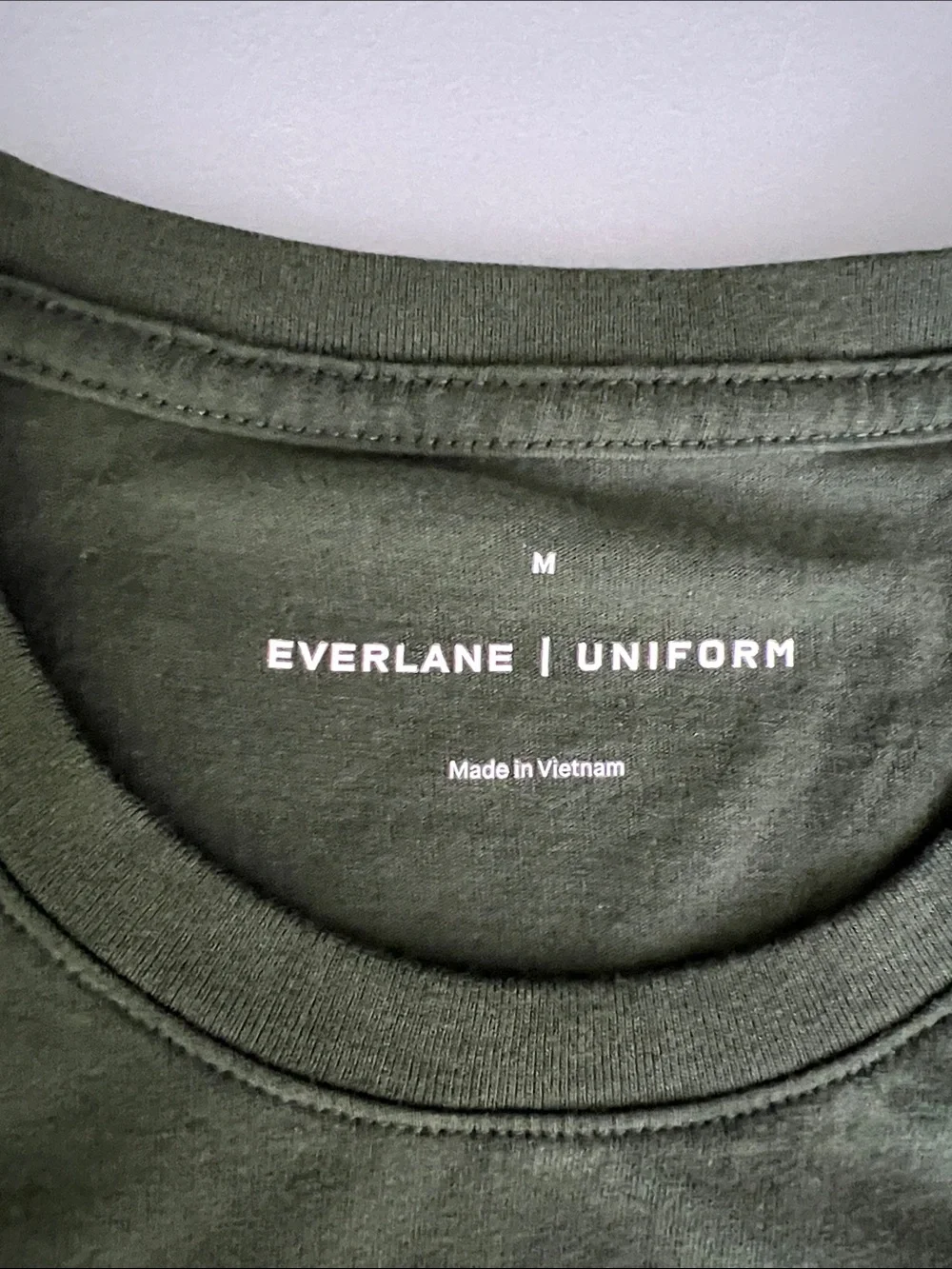 NWOT Everlane THE ESSENTIAL ORGANIC CREW in Dark Green Size M - Picture 5 of 11